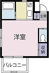 メゾンオレンジ3A ワンルームの間取図画像
