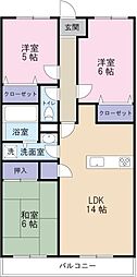 ベルティアネシス 3LDKの間取図画像