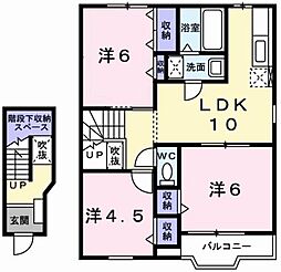 リヴィエールA 3LDKの間取図画像