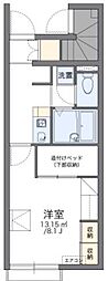 レオパレス葉月 1Kの間取図画像