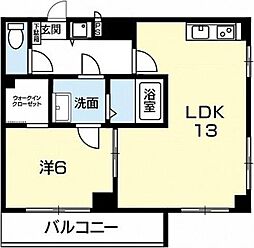 Cube-g中通町 1LDKの間取図画像