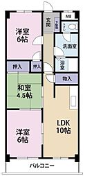 シティAZUMA 3LDKの間取図画像