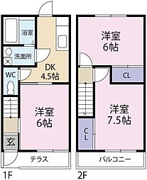 ハイツTOMINAGA 3DKの間取図画像