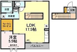 ロイヤルテラス 1LDKの間取図画像