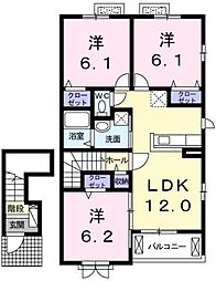 パークアクシスオストA 3LDKの間取図画像