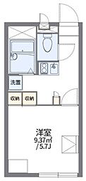 レオパレスビクター 1Kの間取図画像