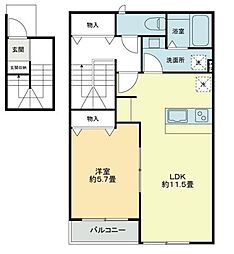 TMCマビック 1LDKの間取図画像