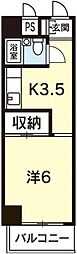 コーポアルピナ 1Kの間取図画像