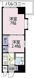 ダイアパレス佐古三番町 2Kの間取図画像
