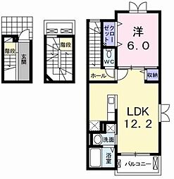 フィオーレNS4-A 1LDKの間取図画像