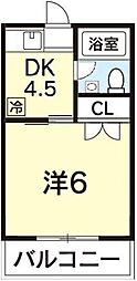 コーポ和修 1DKの間取図画像