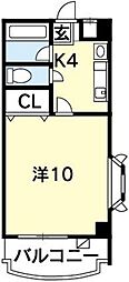 グランコート住吉 1Kの間取図画像