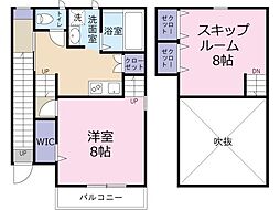 ココカラハウス川内 1SKの間取図画像