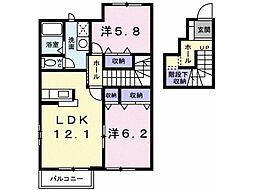 ローズスクエア 2LDKの間取図画像