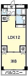 グランディール 1LDKの間取図画像