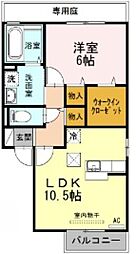 コーポKE 1LDKの間取図画像