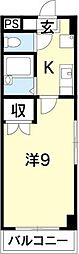 セントラルハイツ 1Kの間取図画像