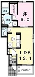 エヴェリーナ3 1LDKの間取図画像