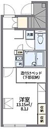 レオパレスこまつしま 1Kの間取図画像