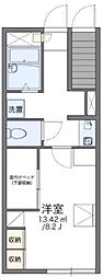 レオパレスしおかぜ 1Kの間取図画像