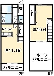 パルティ北矢三 1LDKの間取図画像