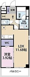 TOKUSHIMAMIDTOWER 1LDKの間取図画像
