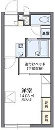 レオパレスクレール鳴門 1Kの間取図画像
