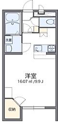 レオパレスアウローラ鳴門 1Kの間取図画像