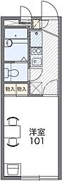 レオパレス中徳島あまの 1Kの間取図画像
