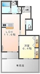 マルハ2番館 1LDKの間取図画像