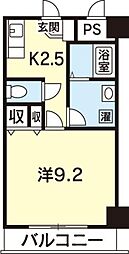 エスポワール弐番館 1Kの間取図画像