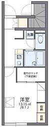 レオパレスコンフォート藍住 1Kの間取図画像