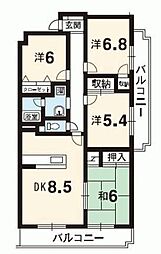 えびすマンション 4DKの間取図画像