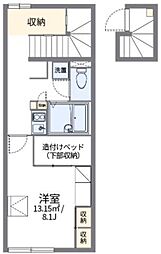 レオパレスメゾンYAMAYO 1Kの間取図画像