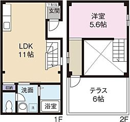 シャンパーニュ公園前 1LDKの間取図画像