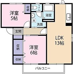 間取図画像 2LDK