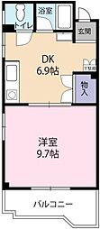ハイツRT 1DKの間取図画像