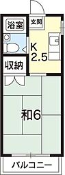 川人ハイツ 1Kの間取図画像