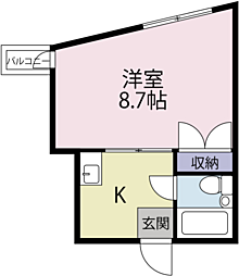 サンハイツ 1Kの間取図画像