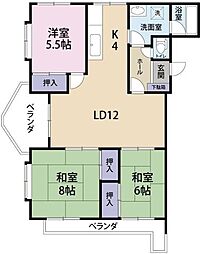 エルム城の内 3LDKの間取図画像