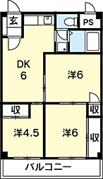 ラヴェニューモリ 3DKの間取図画像