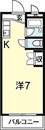 ハイツ高畠 ワンルームの間取図画像