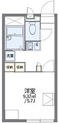 レオパレスアルプル 1Kの間取図画像