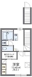 レオパレスカネヰ 1Kの間取図画像