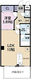 TOKUSHIMAMIDTOWER 1LDKの間取図画像