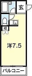 ハイツ高畠 ワンルームの間取図画像