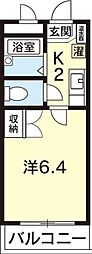 ハイツ米田 1Kの間取図画像