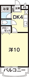 サンテ・ヴィラ住吉壱番館 1Kの間取図画像