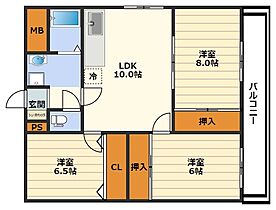 ヒューマンポート洗心洞  ｜ 大阪府大阪市北区豊崎6丁目（賃貸マンション3LDK・4階・73.32㎡） その2