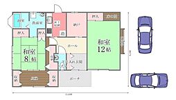 小桑原町　中古戸建 2SKの間取り